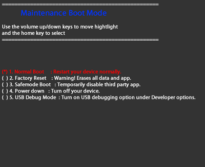 Maintenance Boot Mode with Normal Boot