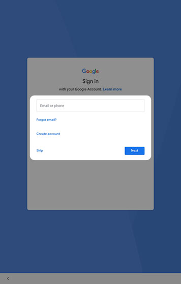 Google sign in