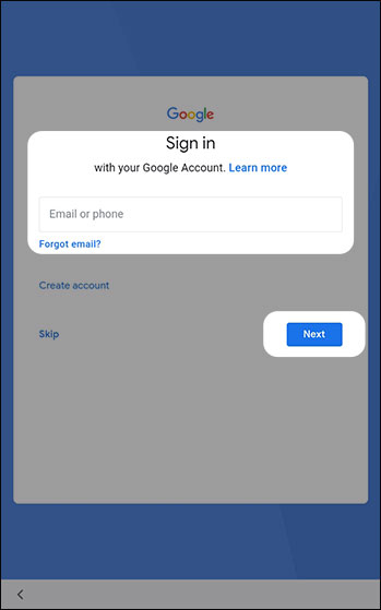 Google sign in Google sign in