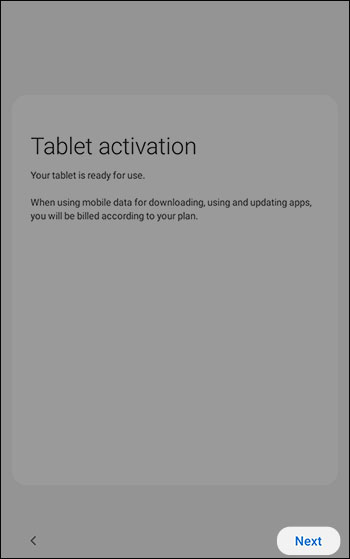 Activate your tablet Activate your tablet