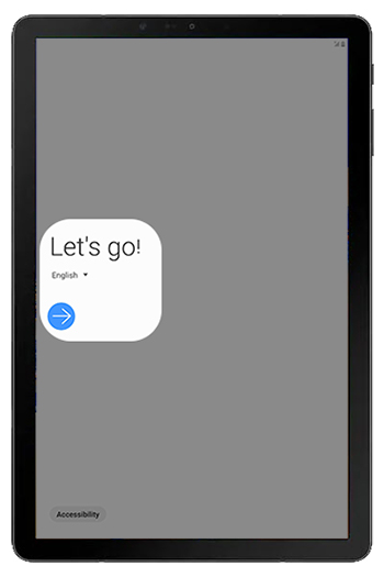 Select the language then tap the arrow.