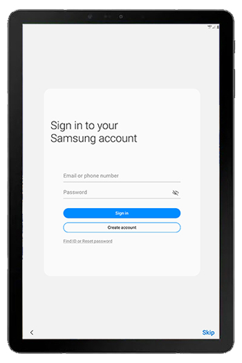 sign in to your Samsung account