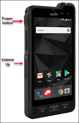 Press and Hold Volume Down Button