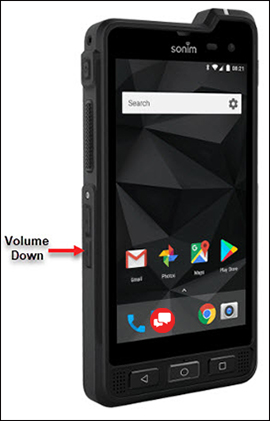 Vol down button