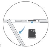 MicroSD card slot cover open