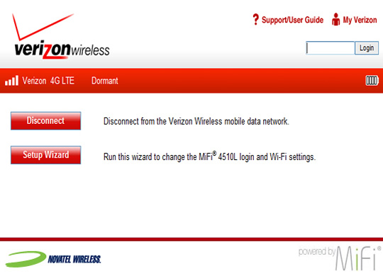 verizon mifi 4510l default password