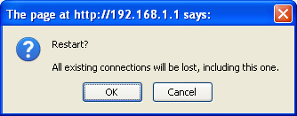 Confirmation prompt with OK