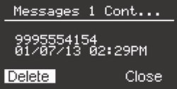 Message with Delete