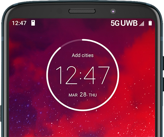Status bar with signal indicator Status bar with signal indicator
