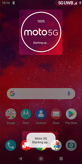 5G start up screen 5G start up screen