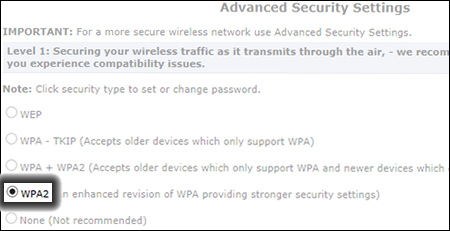 Click WPA2