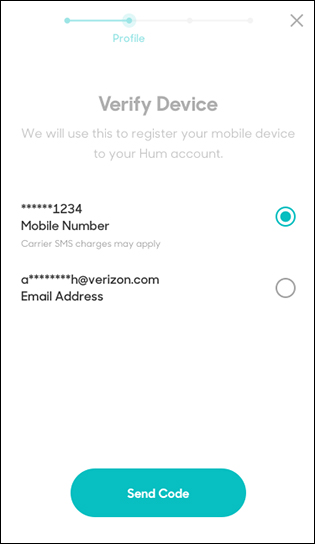 Tap Send Code