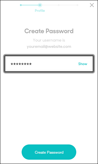 Tap Create Password