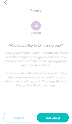 Tap Join Group