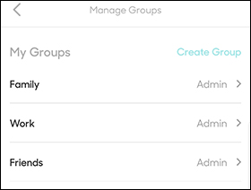Tap a Group