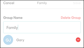 Tap the Remove Icon