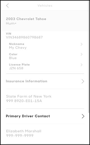 Menu Primary Driver