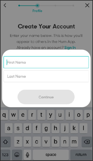 Create account