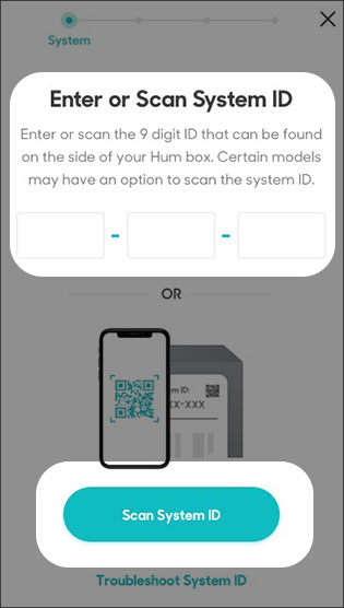Enter of Scan System ID