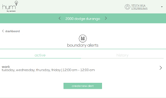Boundary alerts list