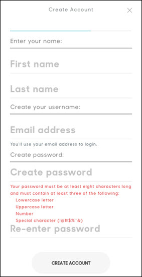 Enter username password