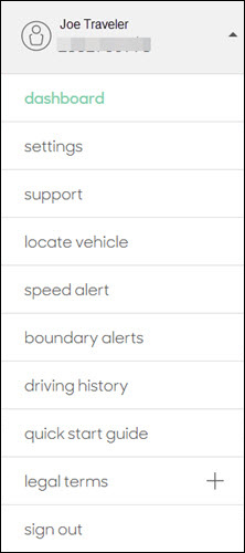 Web portal dropdown menu