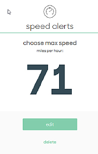 Edit speed alerts