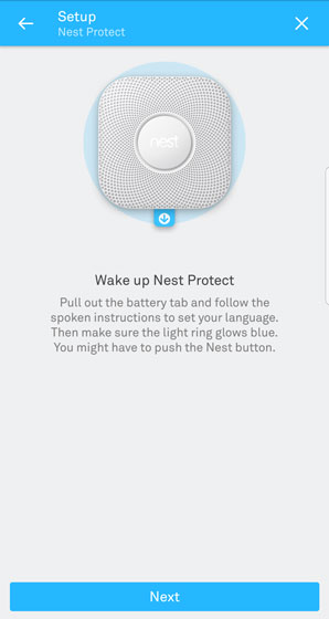 Nest protect setup wake up your nest prompt