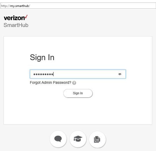 SmartHub admin sign in screen