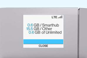 SmartHub Data usage detail screen
