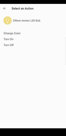 Verizon Home action selection