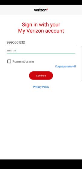 SmartHub app setup MyVerizon Sign In
