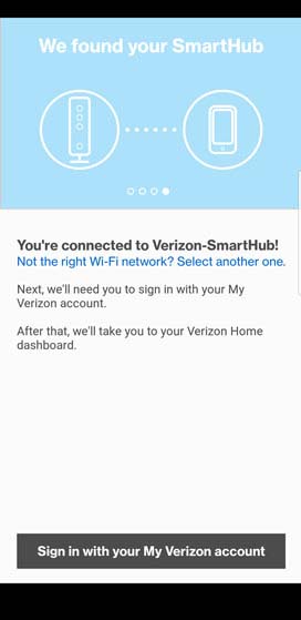 SmartHub app Sign In to Verizon account