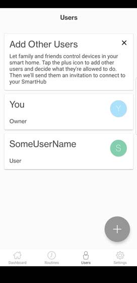 SmartHub app Add Users